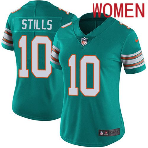 Women Miami Dolphins #10 Kenny Stills Nike Green Vapor Limited Alternate NFL Jersey